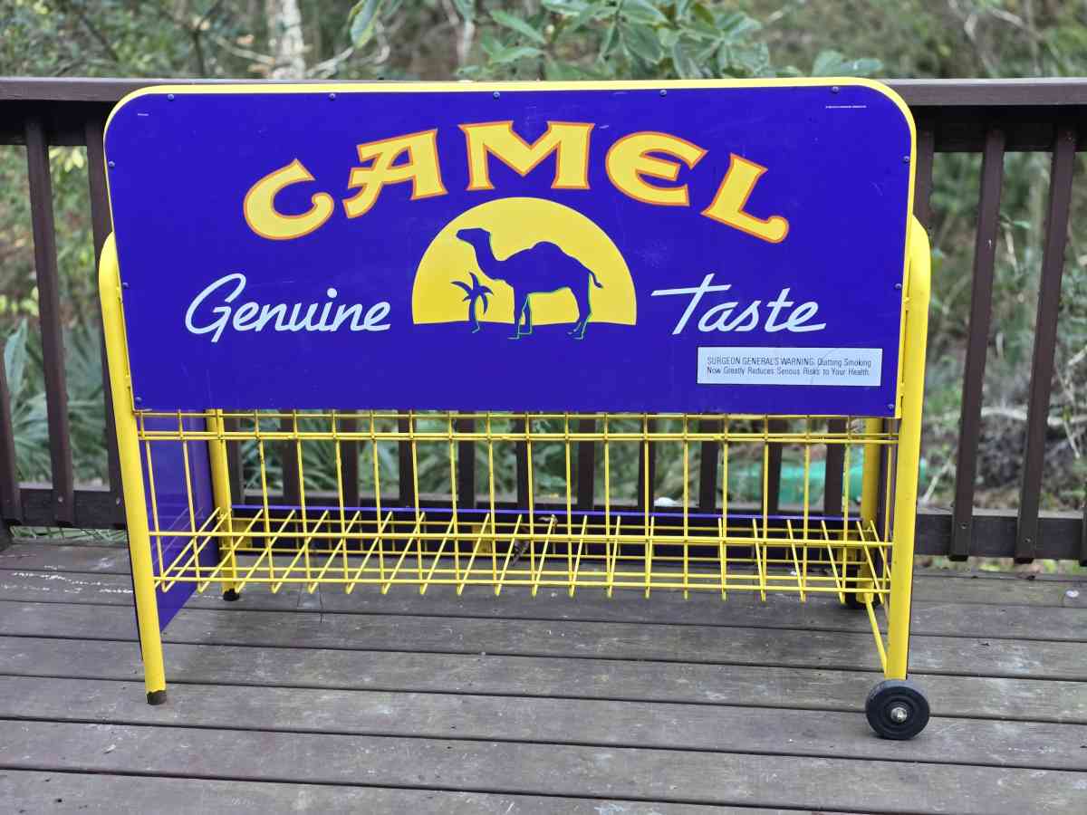 Vintage 1994 Camel Cigarettes Metal Rack Display - Alachua, Florida - FleaMarketBay