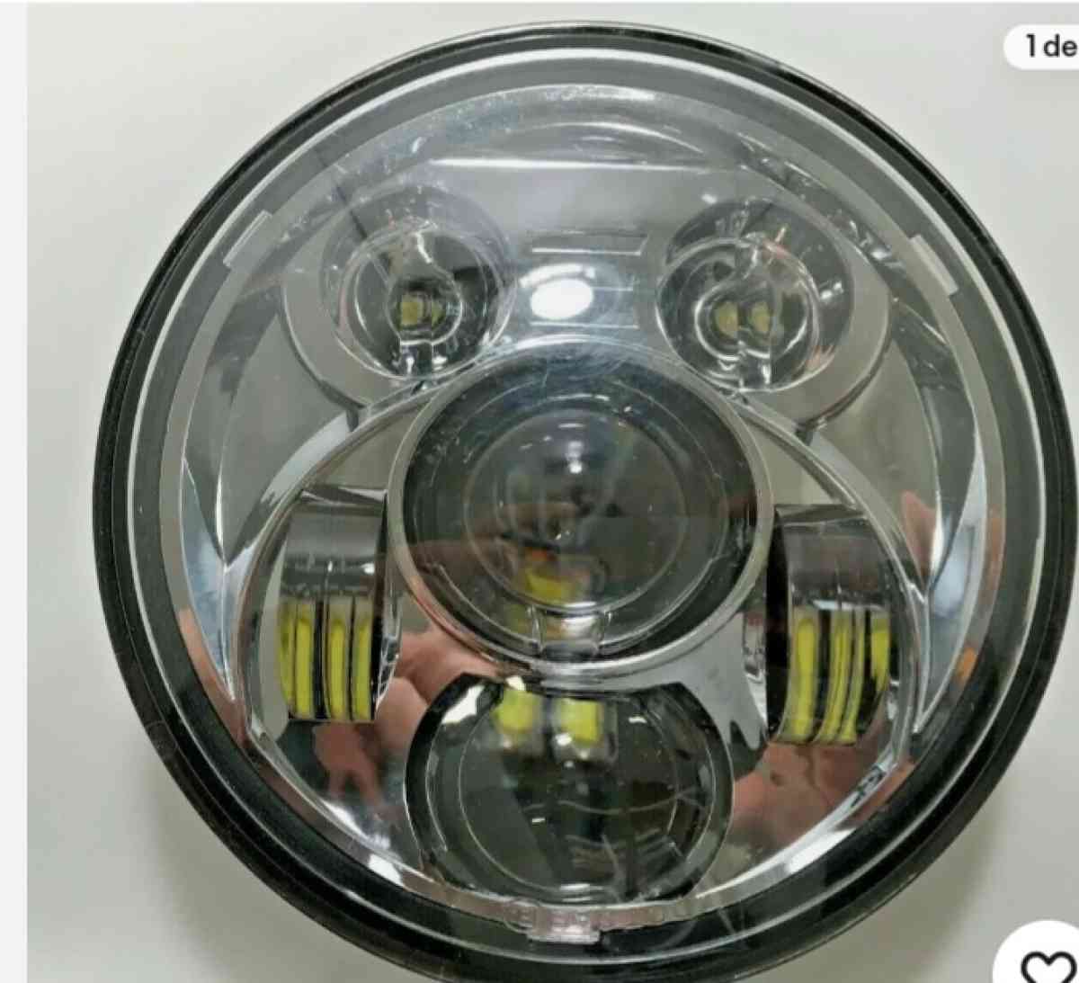 pair of round led headlights h4 input - Atlanta, Georgia - FleaMarketBay