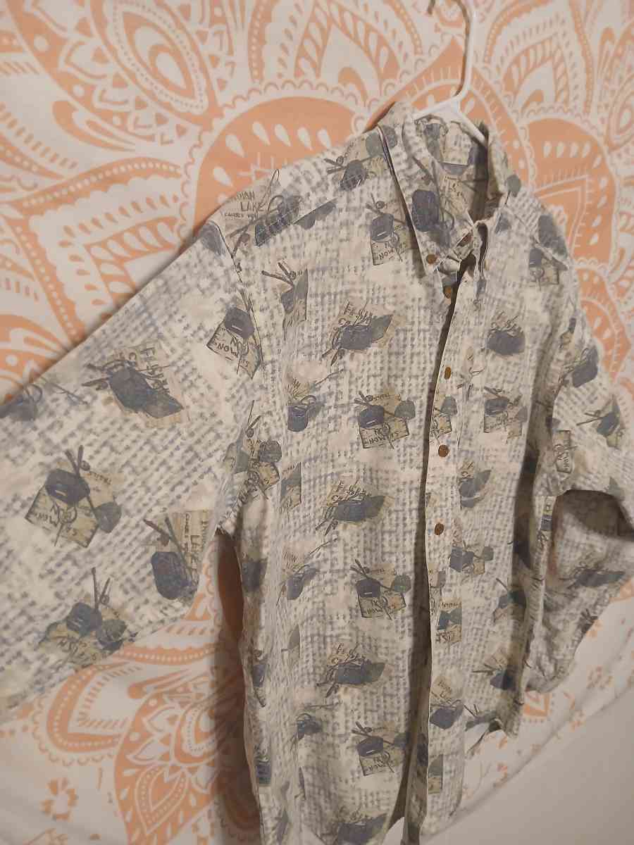 Vintage Woolrich Mens XL Cotton Rugged Outdoor Fishing - Jackson, Michigan - FleaMarketBay
