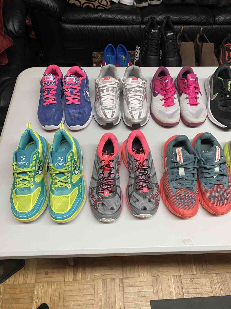 14 pairs Womens Mixed Brand Sneaker Bundle Size 7 and 7 half - Frederick, Maryland - FleaMarketBay