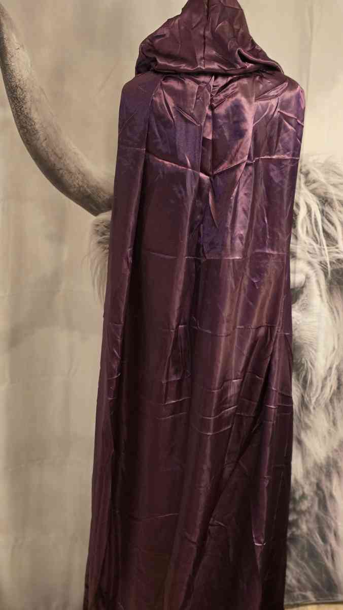 Unisex Dark Purple Hooded Cloak - Defuniak Springs, Florida - FleaMarketBay