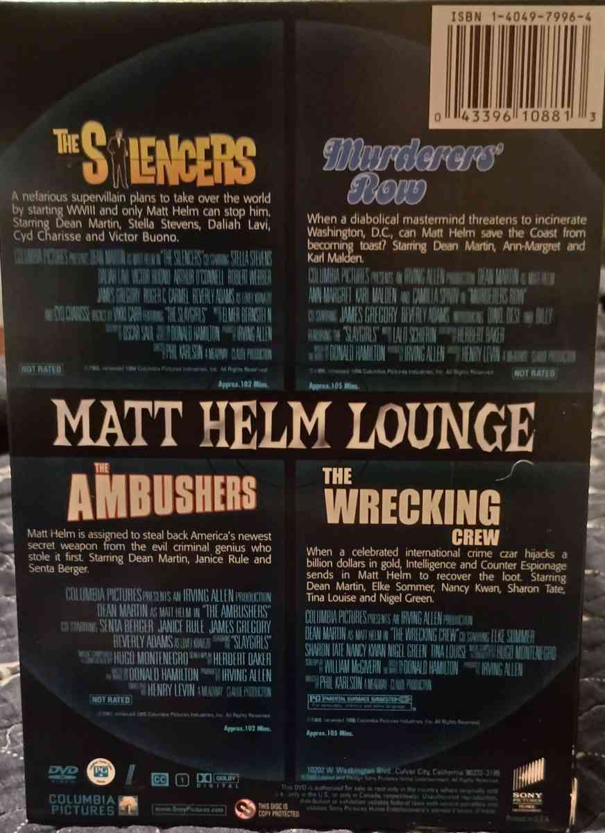 4 Dean Martin movies DVD 1966 1968 - Shamokin, Pennsylvania - FleaMarketBay