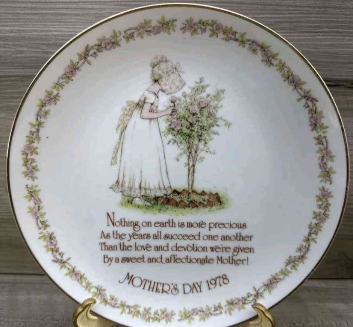 Commemorative Mothers Day 1978 Plate Holly Hobbie American G - Nokesville, Virginia