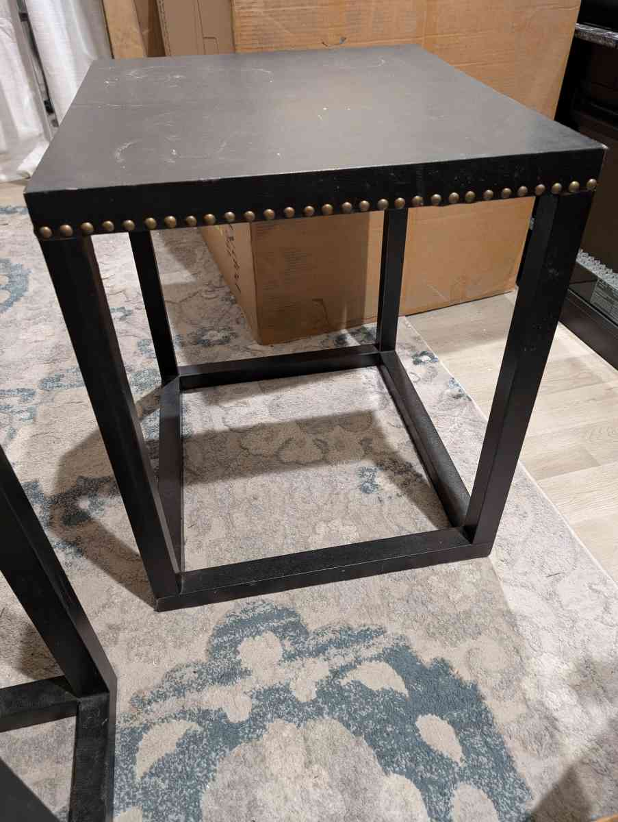 Studded End Table and Nesting Table - Richfield, Ohio - FleaMarketBay