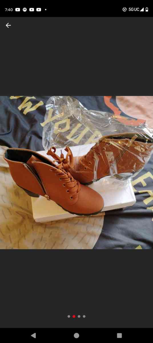 Brown High Heel Ankle Boots - Winston Salem, North Carolina - FleaMarketBay