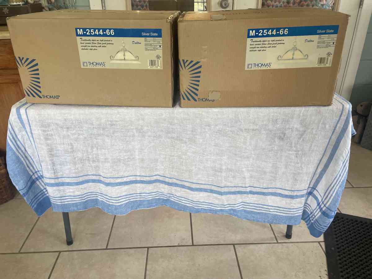 2 Brand New Thomas Lighting Alabaster Pendants - Loughman, Florida