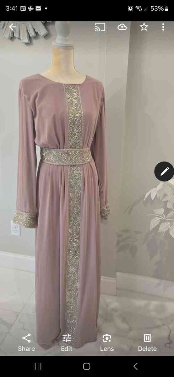 Egyptian Abaya 4 pieces belted fancy elegant dress - Columbus, Ohio - FleaMarketBay