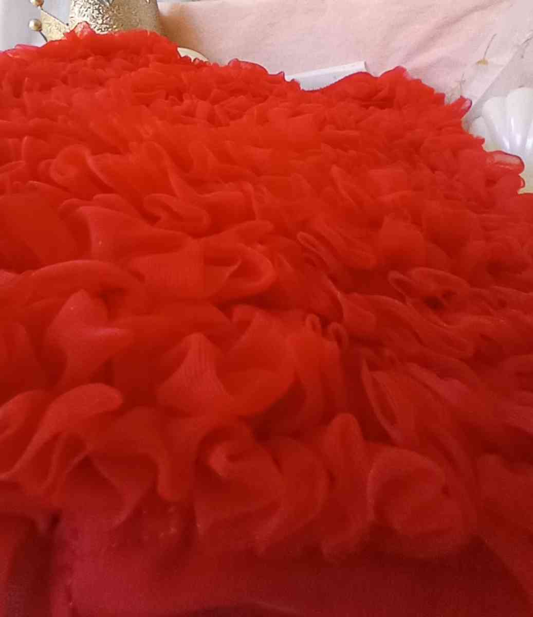 Red Dance Wear Romper Shorts Ruffles on front and on behind - Dallas, Texas - FleaMarketBay