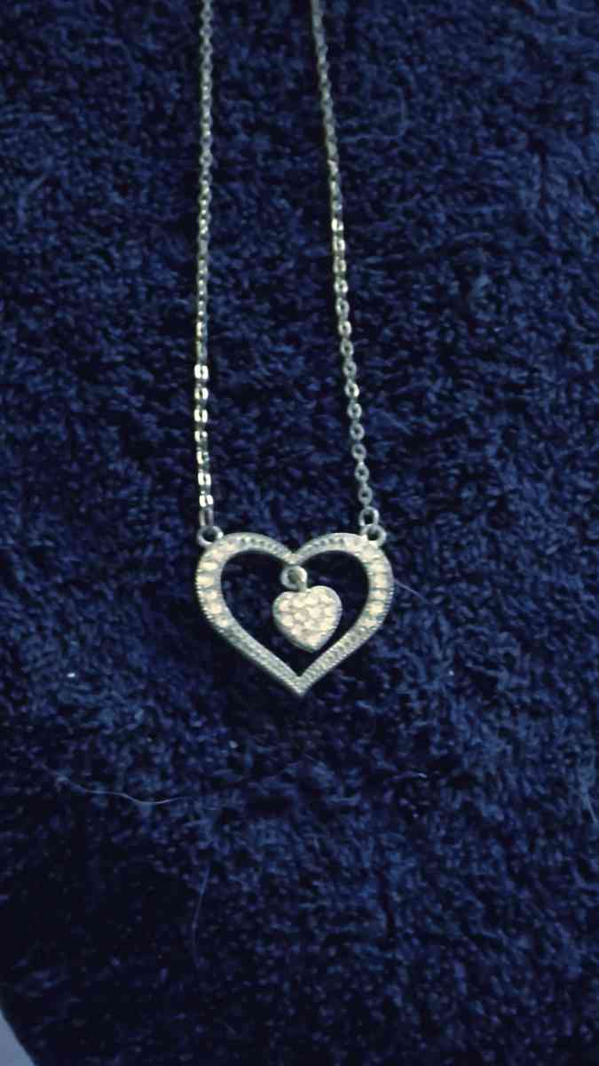 Double Heart Necklace - Greenville, Illinois - FleaMarketBay