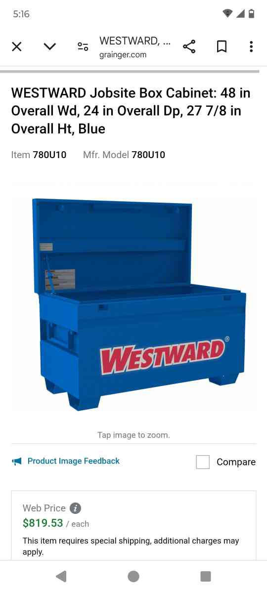Westward job site toolbox NEW - San Antonio, Texas - FleaMarketBay