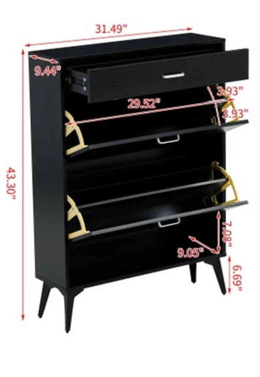 black shoe cabinet - Tempe, Arizona - FleaMarketBay