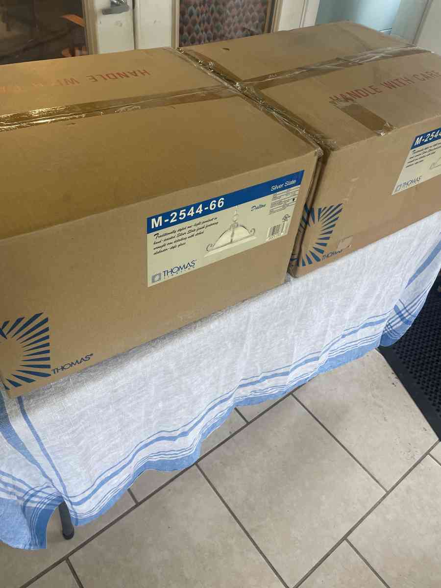 2 Brand New Thomas Lighting Alabaster Pendants - Loughman, Florida - FleaMarketBay