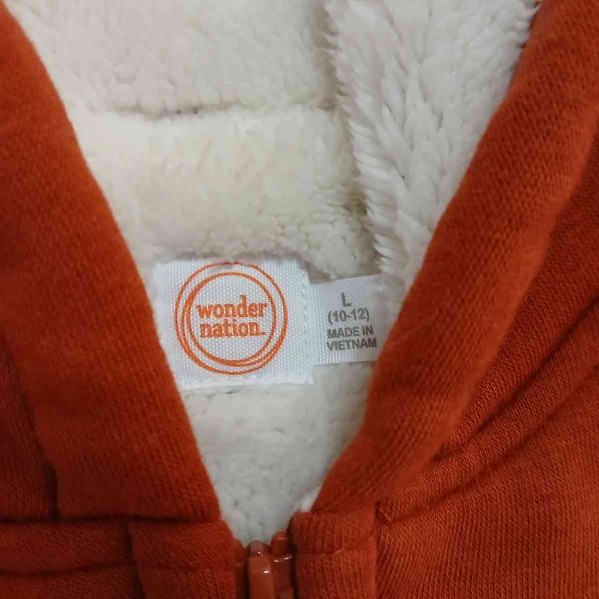 Wonder Nation orange hoodie for kids size L - Indianapolis, Indiana - FleaMarketBay