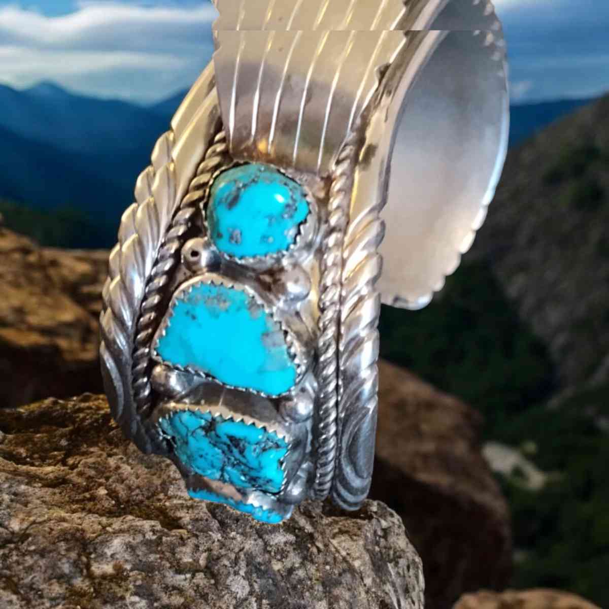 Native American Turquoise watch Band - Phoenix, Arizona - FleaMarketBay