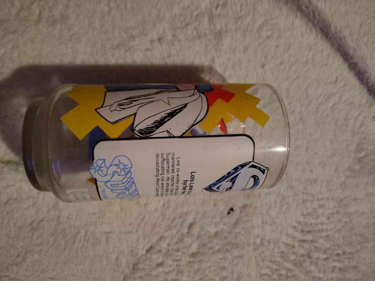 1979 vintage Superman glass - Cartersville, Georgia - FleaMarketBay