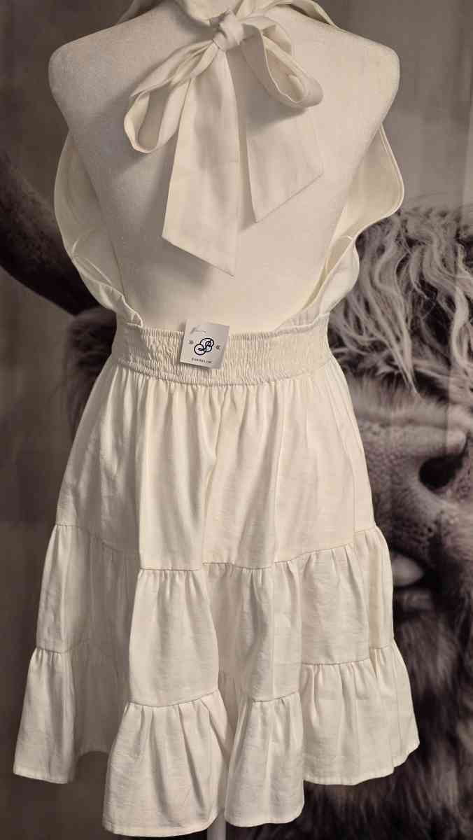 New White Halter Mini Dress - Defuniak Springs, Florida - FleaMarketBay