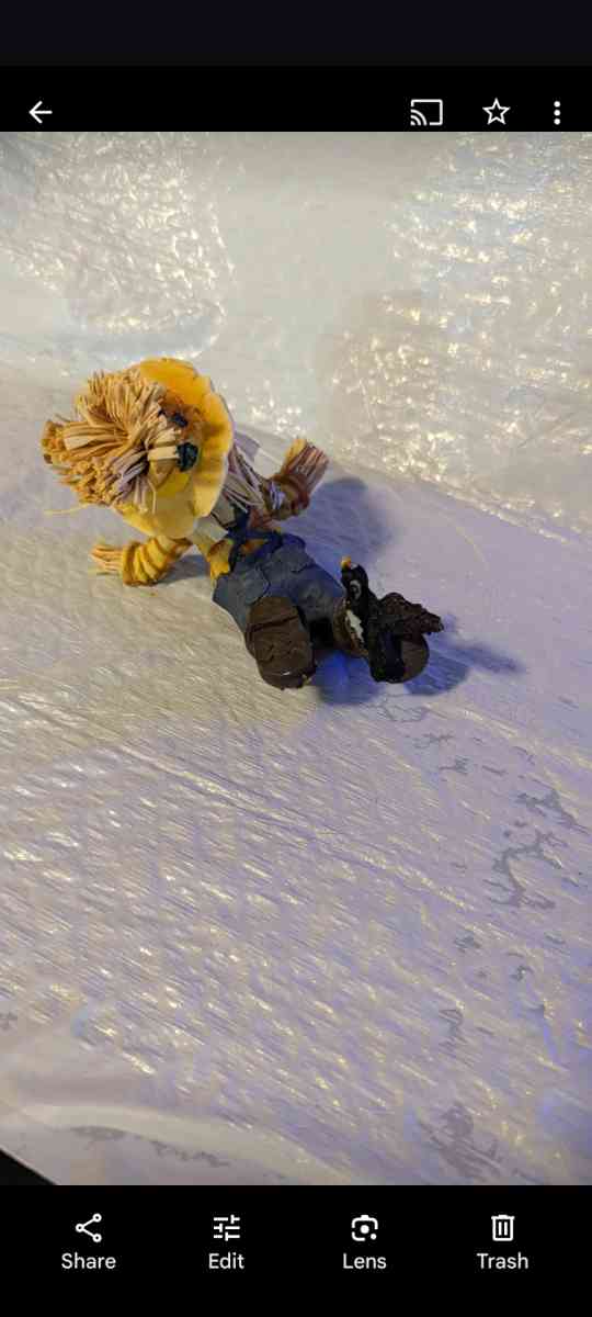 Resin Playful Scarecrow Laying On His Stomach With A Black C - Phoenix, Arizona - FleaMarketBay