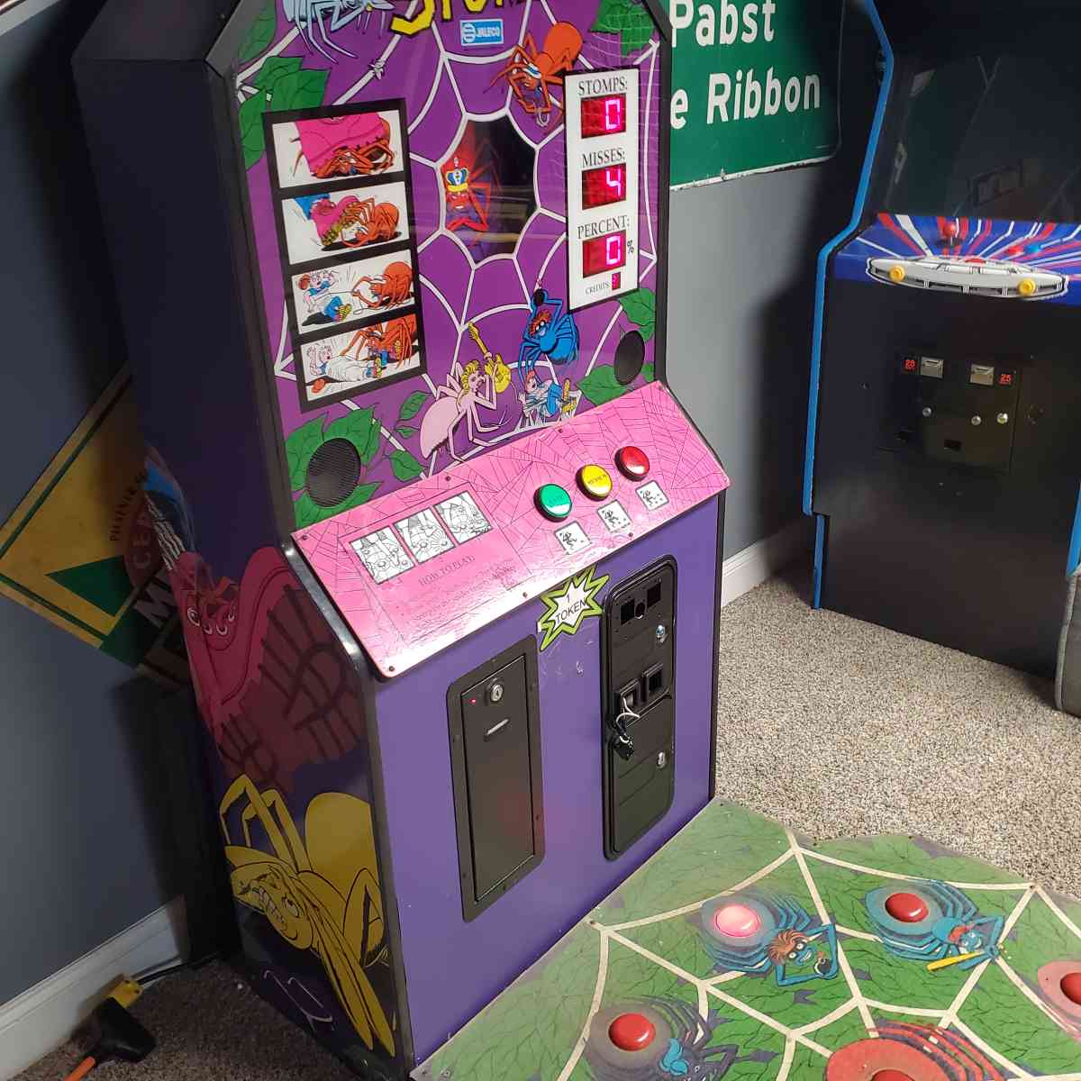 Spider Stompin Arcade Game By Jaleco  RRR Arcade - Rock Island, Tennessee - FleaMarketBay