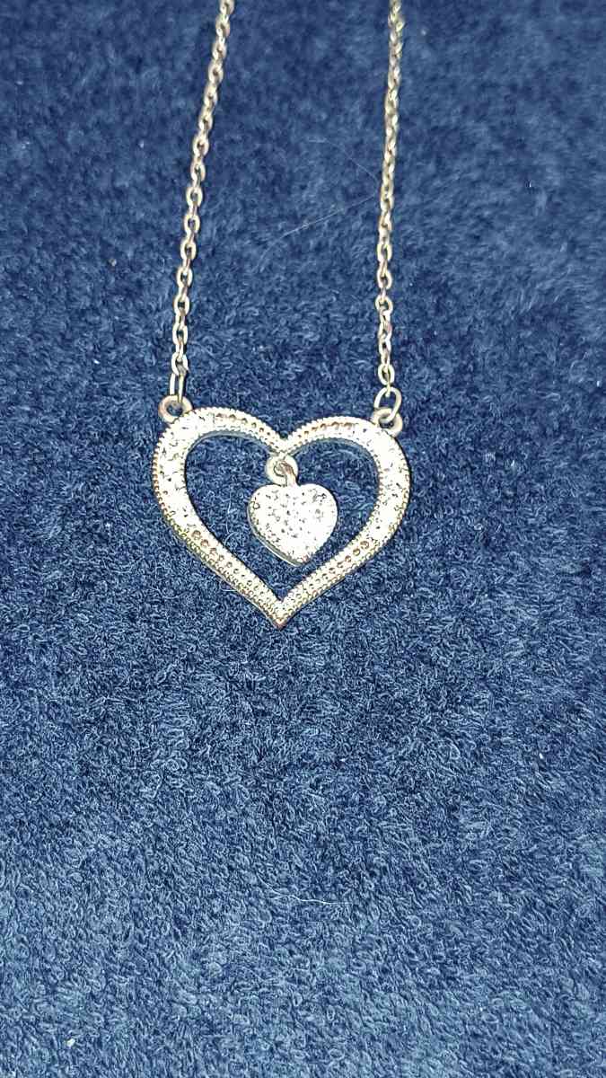 Double Heart Necklace - Greenville, Illinois - FleaMarketBay