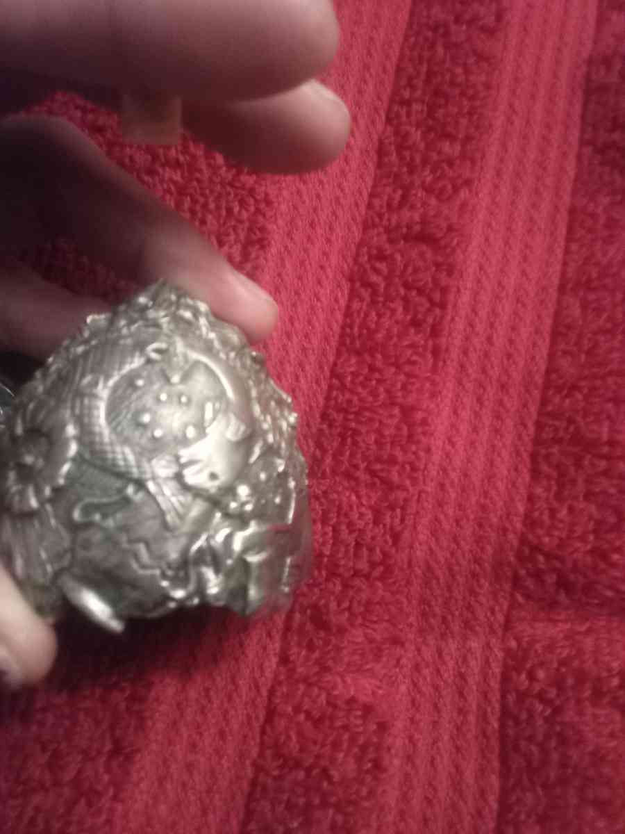 antique silver egg with horoscope signs - Fresno, California