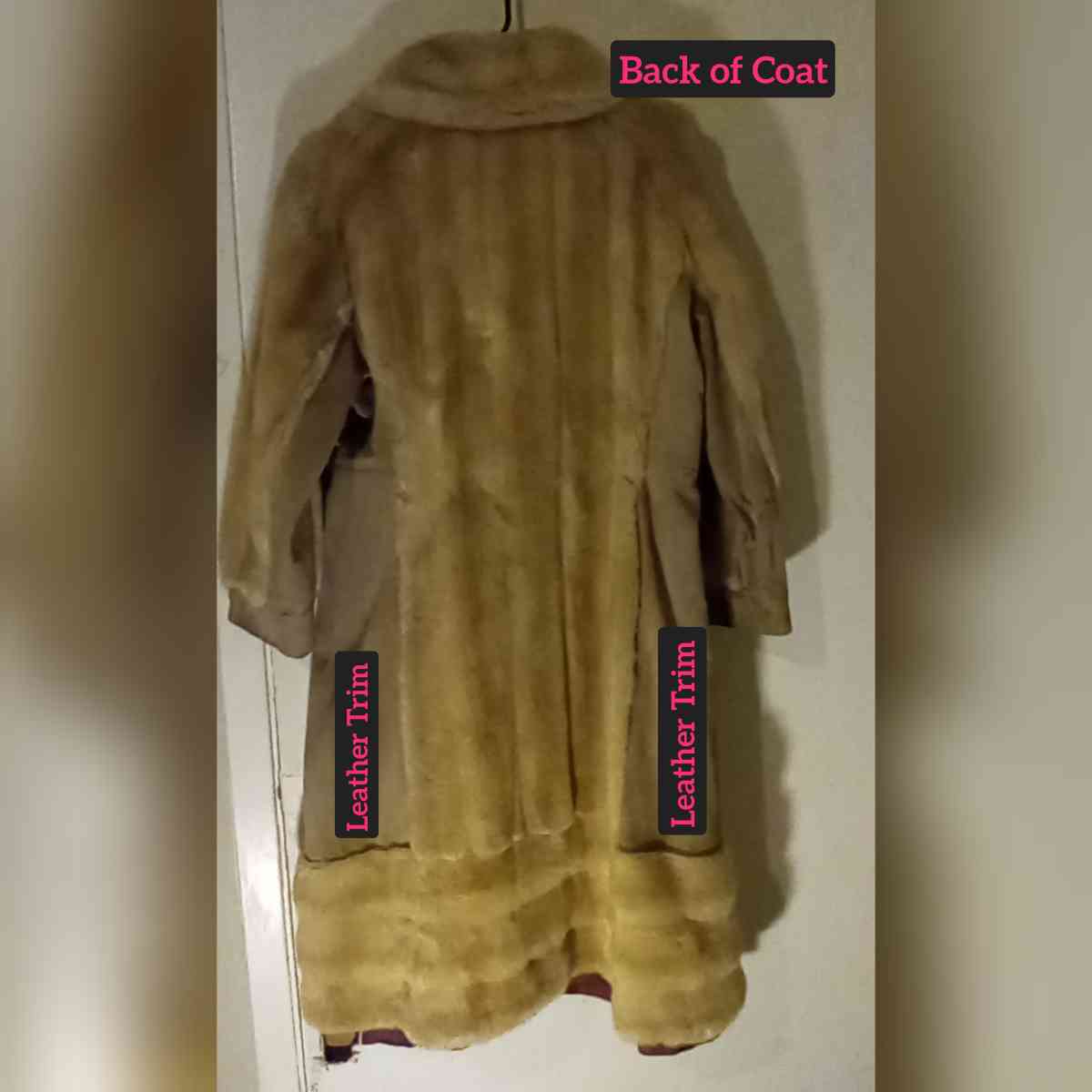 Womens Tissavel France Tan Faux Fur Coat Made in England - Dallas, Texas - FleaMarketBay