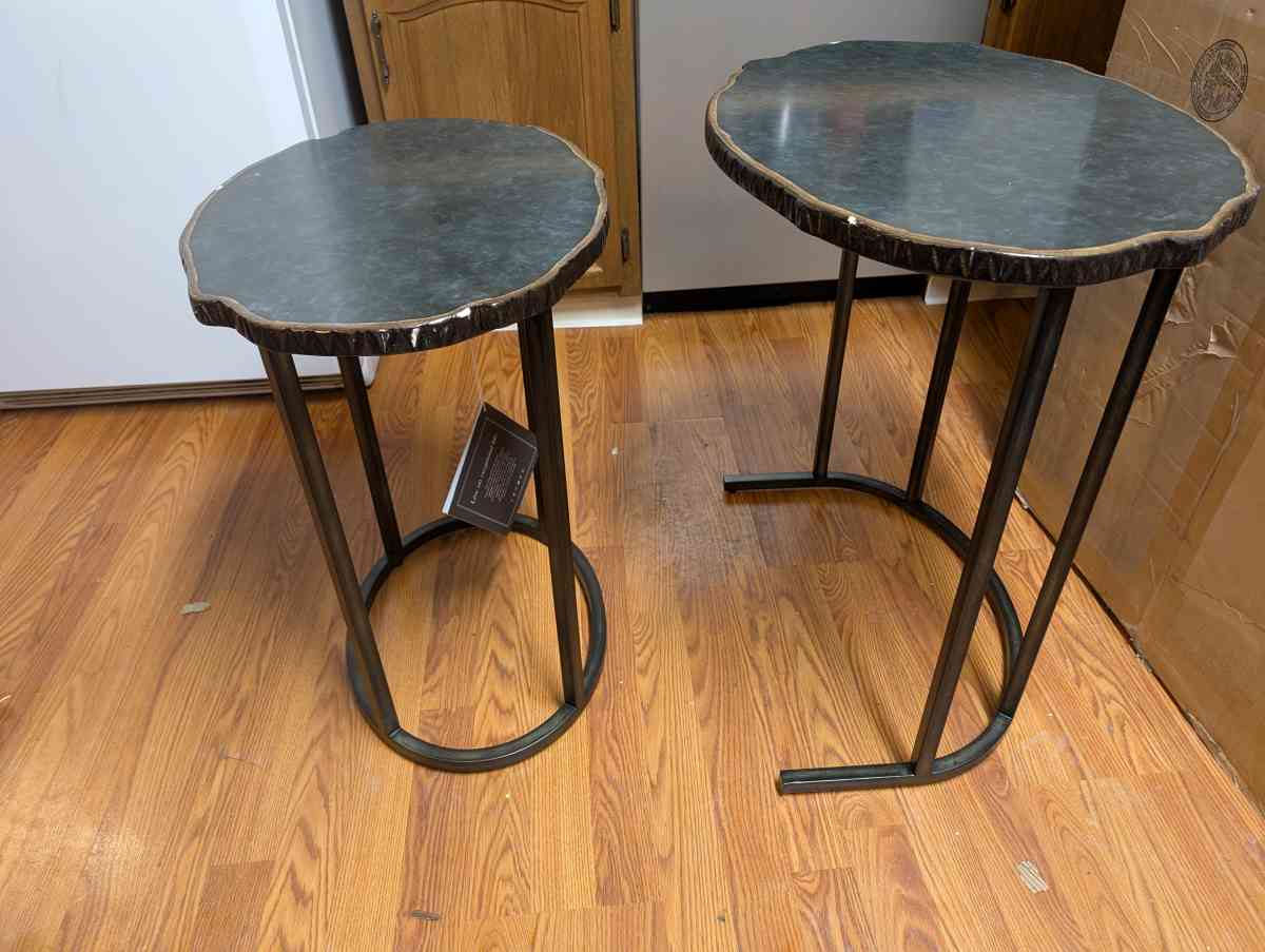 Hooker Furniture Brass Lacquer Nesting Tables