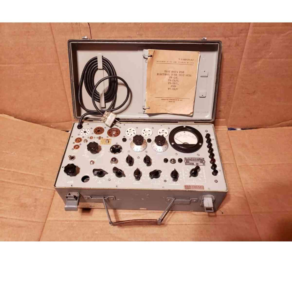 Vintage Hickok TV7U Tube Tester Electron Tube Set Test Data - San Antonio, Texas