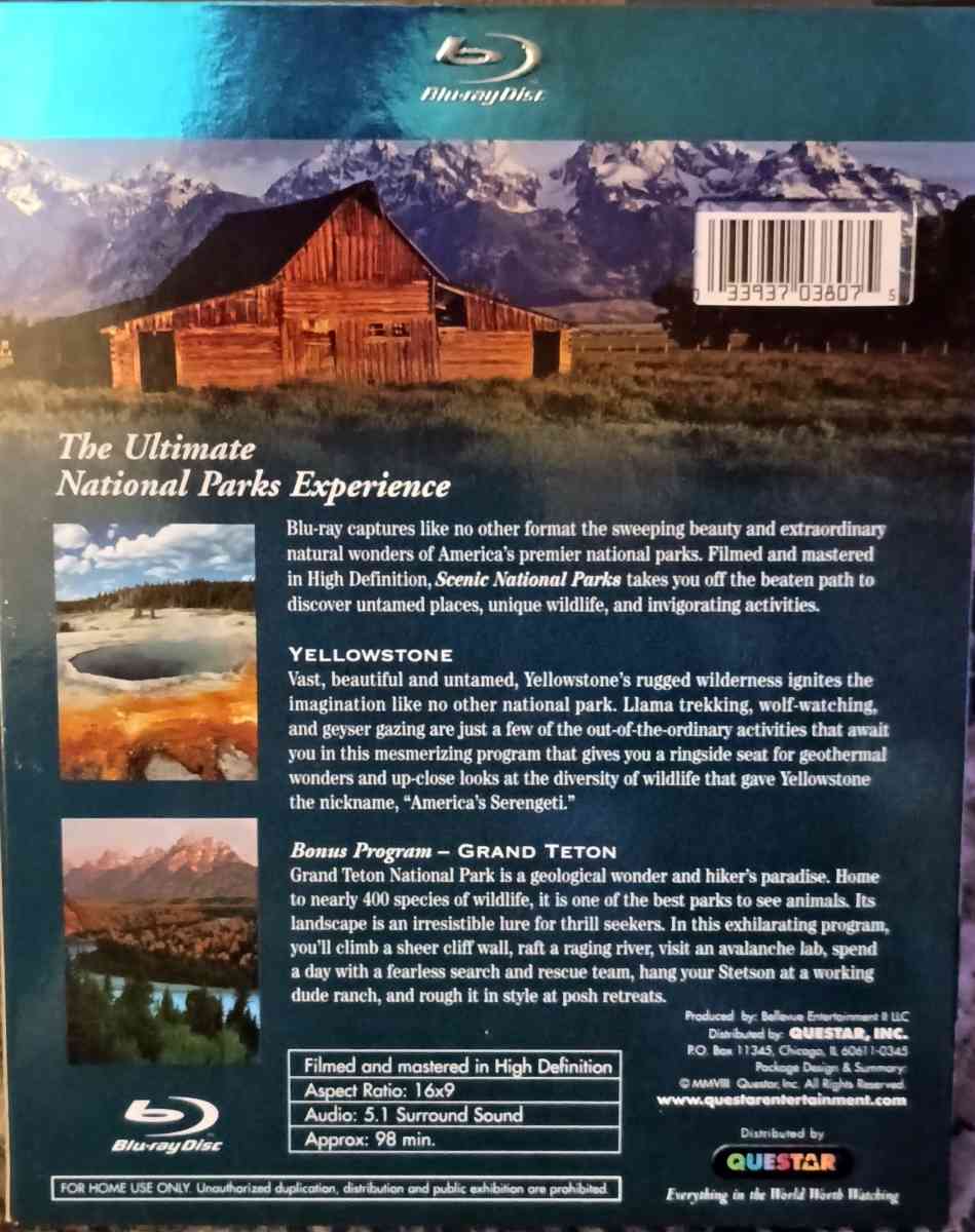 Yellowstone and Yosemite  bluray - Shamokin, Pennsylvania - FleaMarketBay