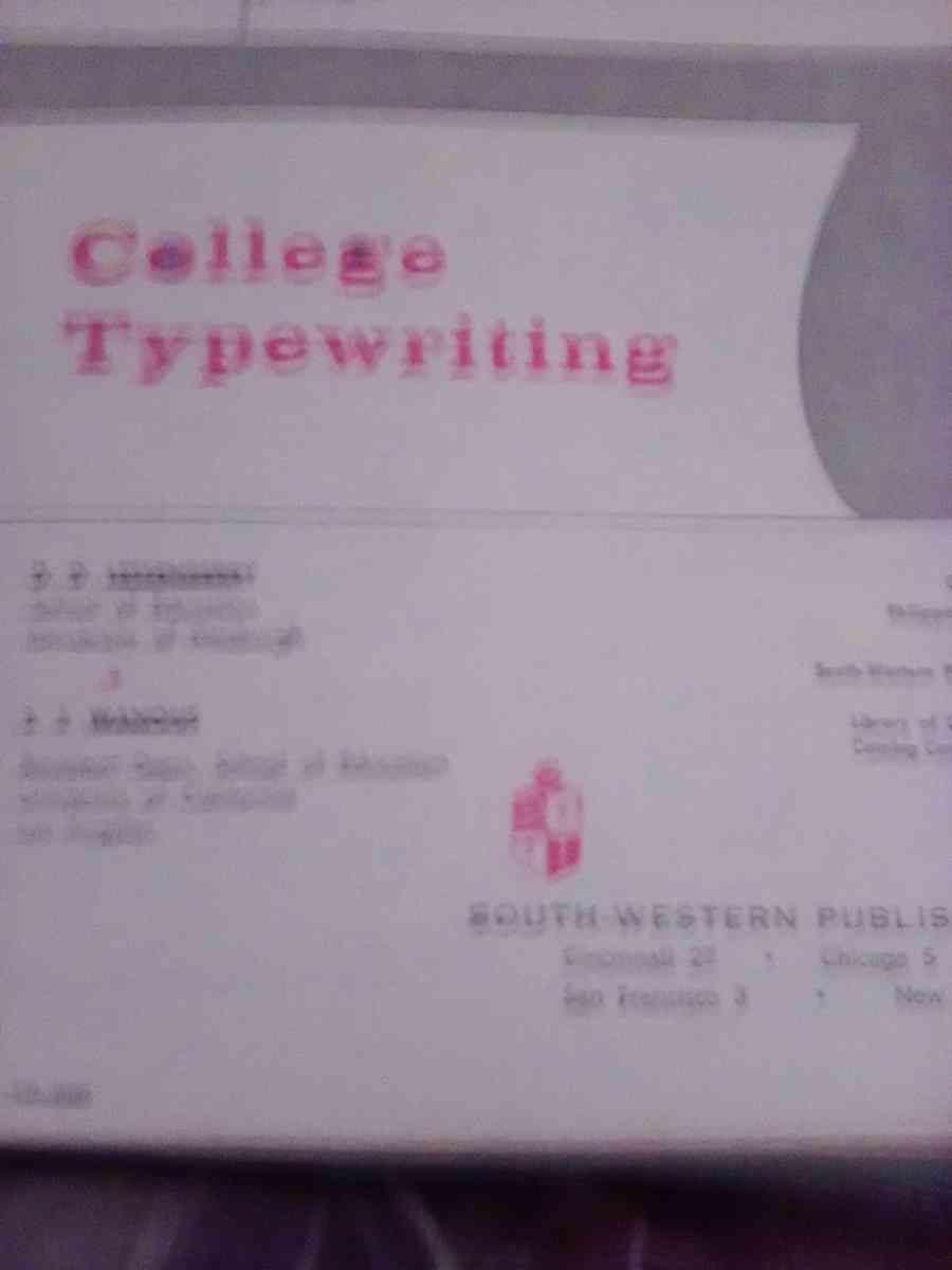Complete Course Sixth Edition College Typewriting - Louisiana, Missouri - FleaMarketBay