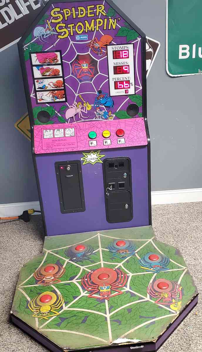 Spider Stompin Arcade Game By Jaleco  RRR Arcade - Rock Island, Tennessee - FleaMarketBay