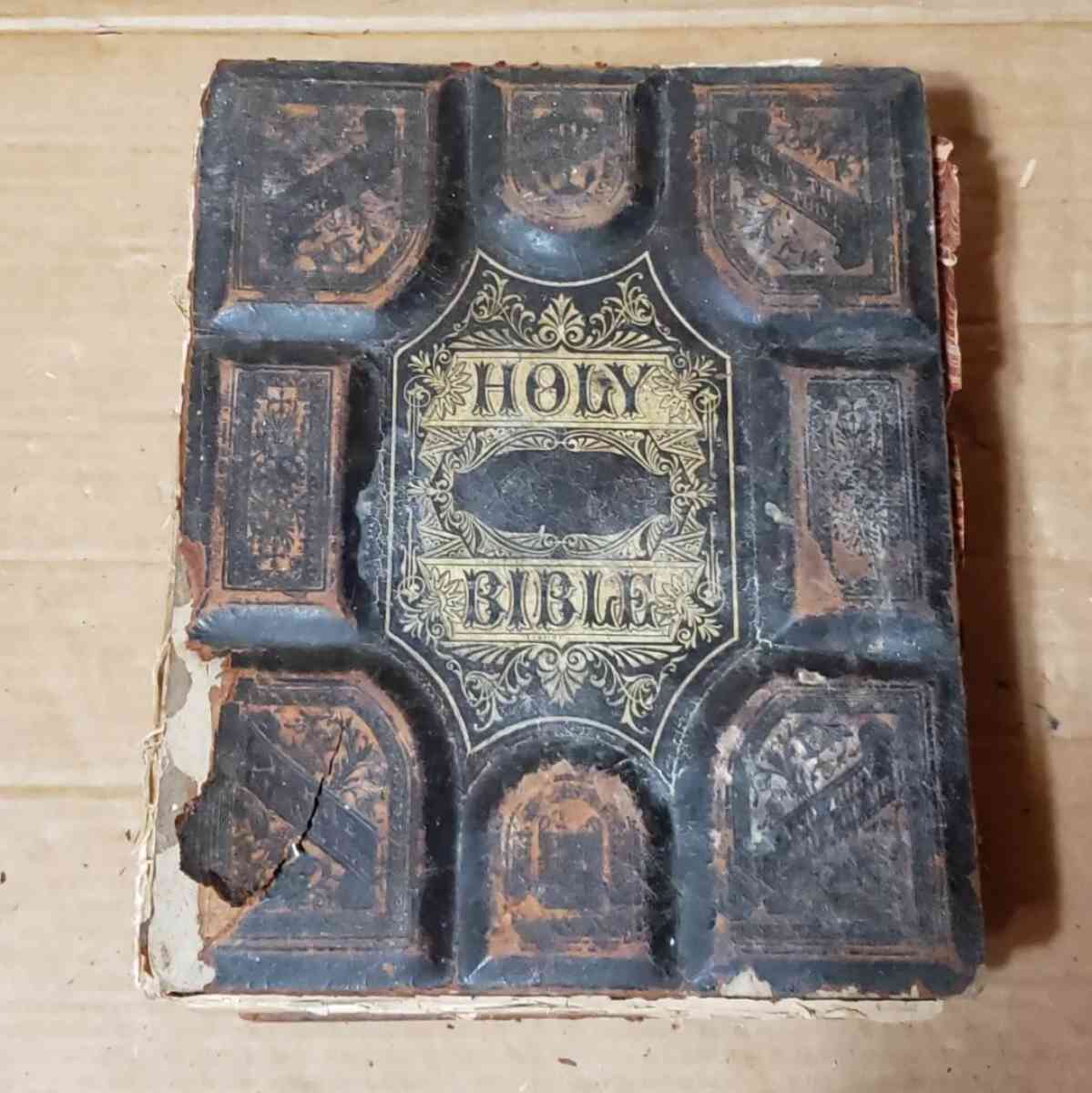 1870 Holy Bible Old  New Testaments Large Antique - San Antonio, Texas