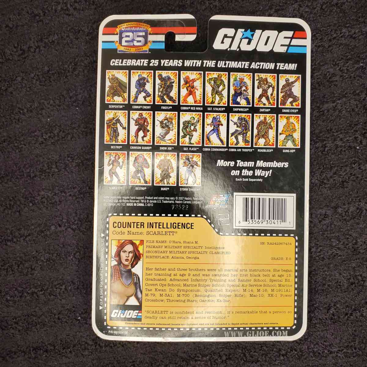 GI Joe  Counter Intelligence  Code Name Scarlett  RRR Toys - Rock Island, Tennessee - FleaMarketBay