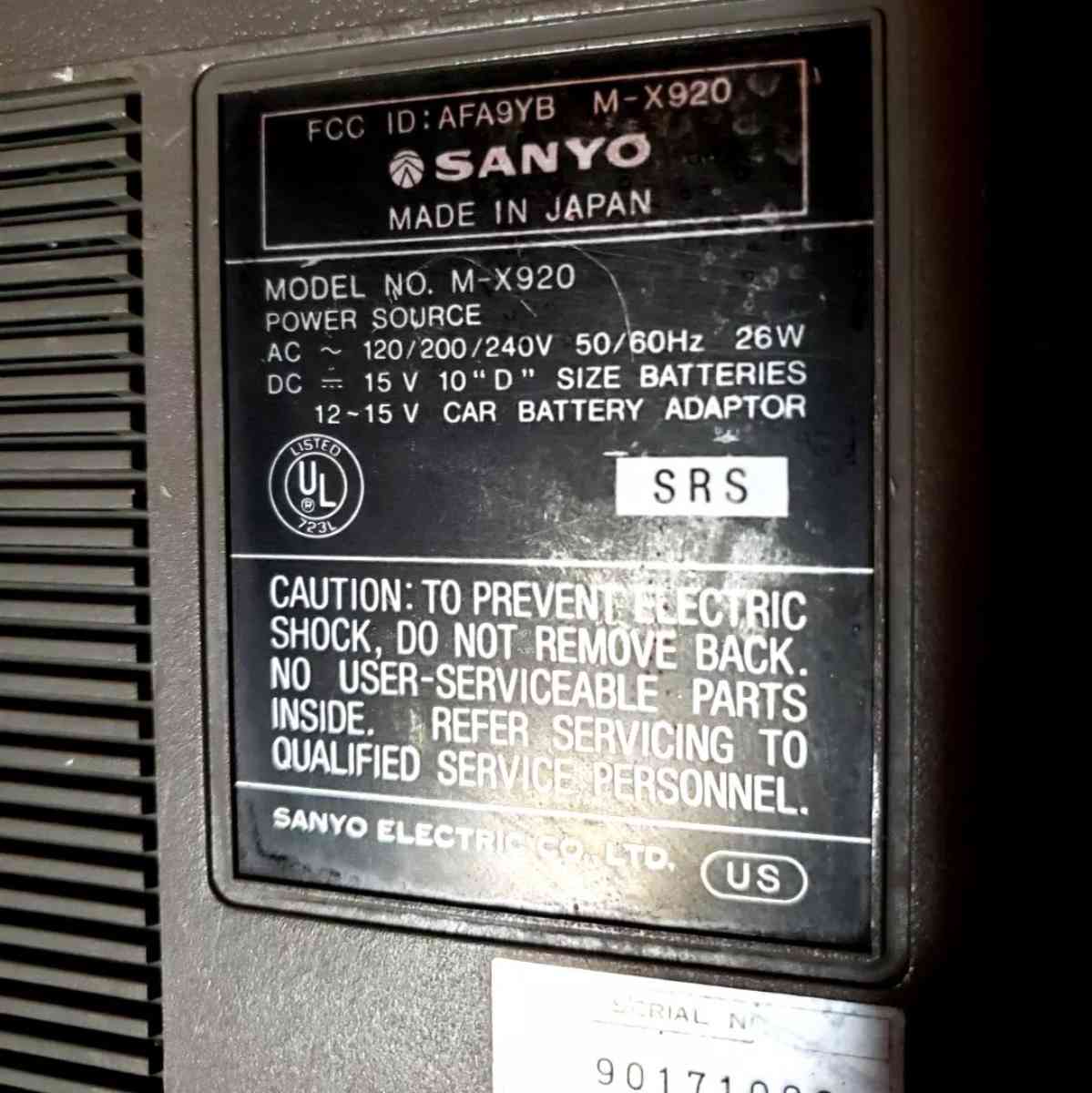 Sanyo MX920 Vintage Boombox Tested Works Made In Japan W Plu - San Antonio, Texas - FleaMarketBay