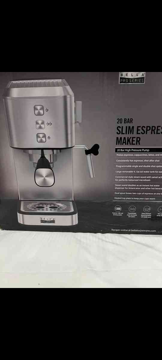 bella PRO  Slim Espresso Machine with 20 Bars of Pressure - Manassas, Virginia