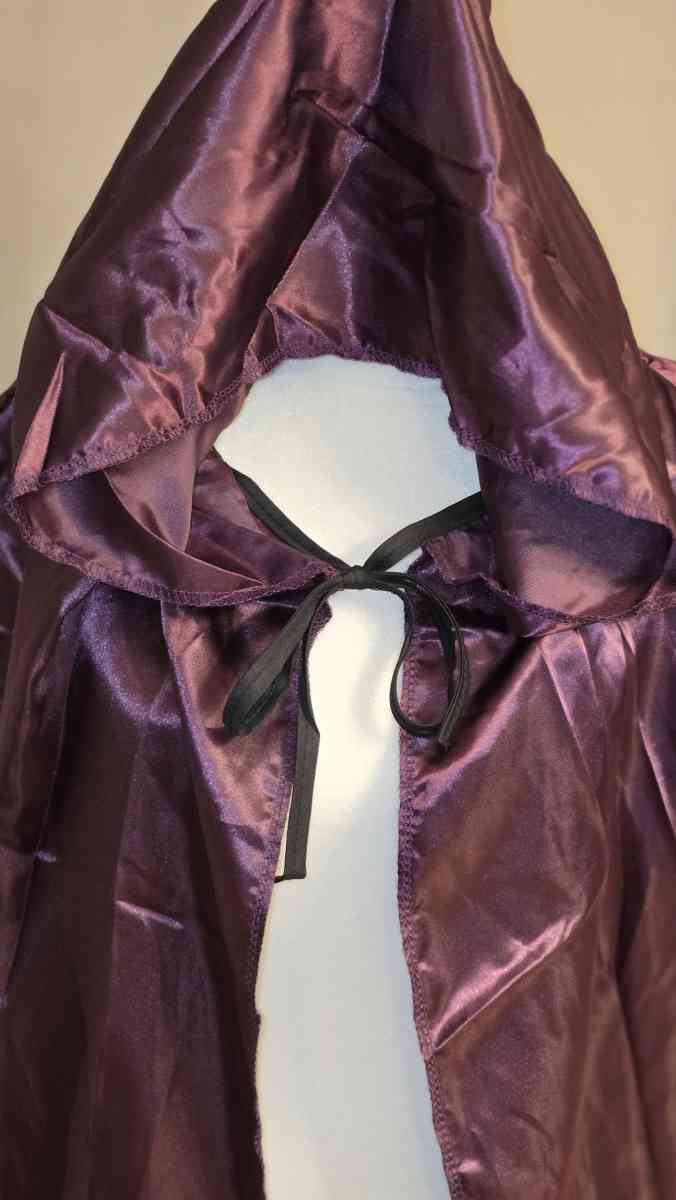 Unisex Dark Purple Hooded Cloak - Defuniak Springs, Florida - FleaMarketBay