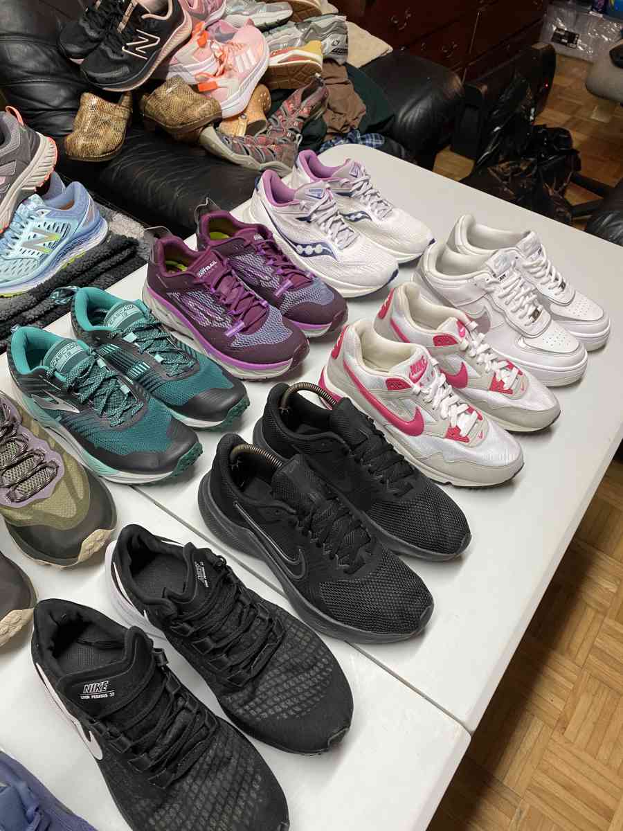 12 Pairs Womens Athletic Mixed Brands Sneaker Bundle Size 9 - Frederick, Maryland - FleaMarketBay