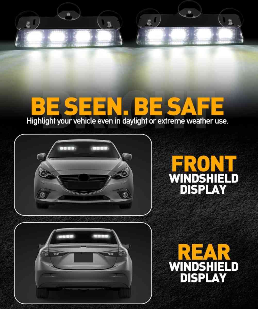 White New LED Emergency Light Bar - Elkhorn, Nebraska - FleaMarketBay