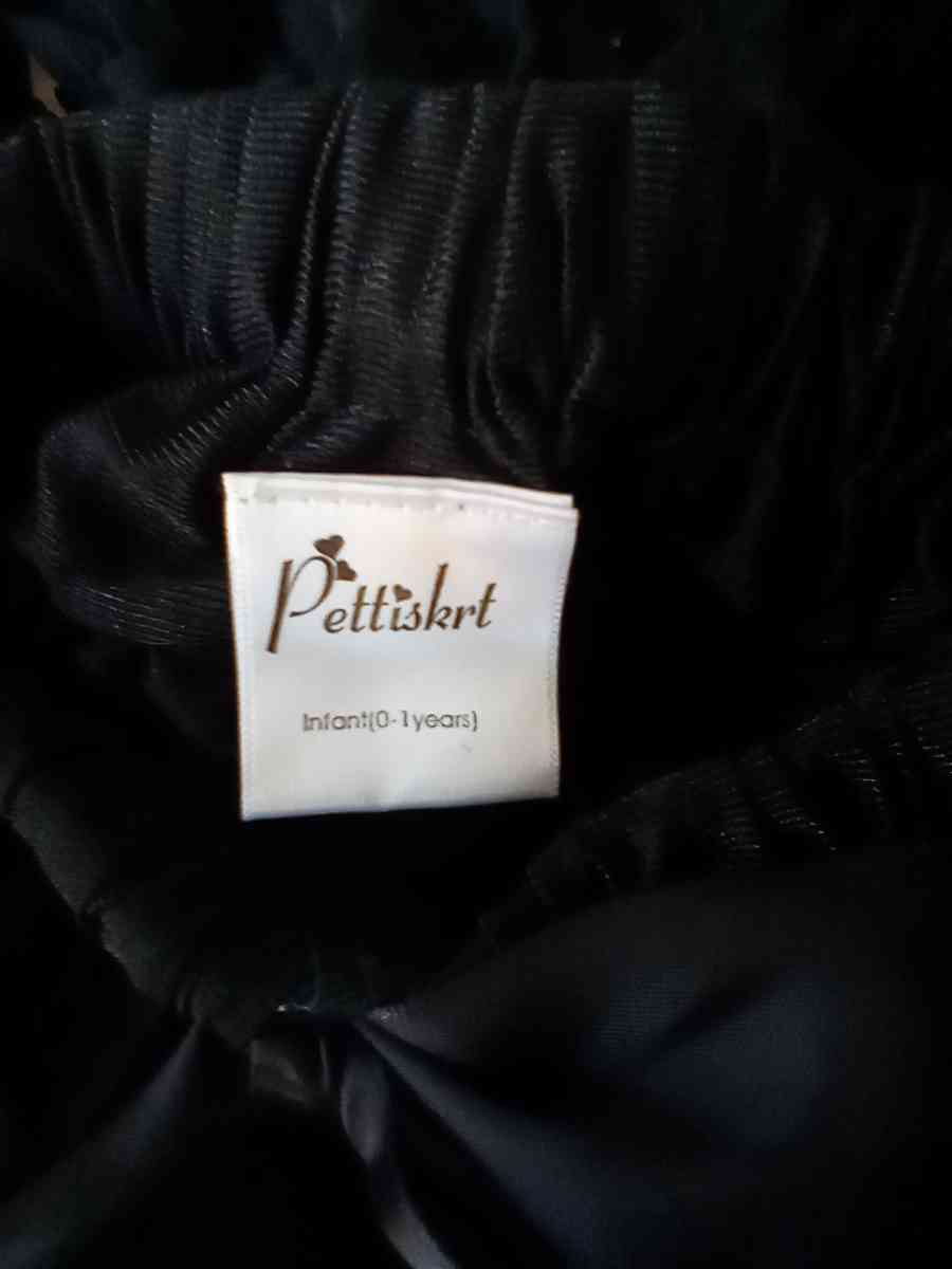 0 to 1yrs Black TuTu Pettiskrt EUC Bow Cinches Waist - Dallas, Texas - FleaMarketBay