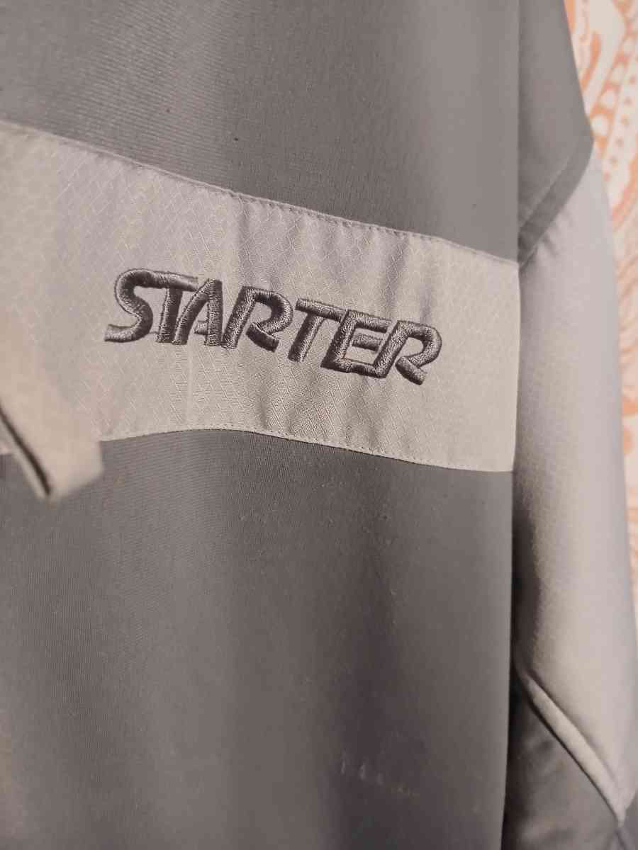 Starter Full Zip Track Warm Up Jacket Gray Mens Large - Jackson, Michigan - FleaMarketBay