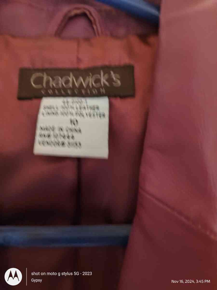 Chadwick purple leather jacket - Redmond, Oregon - FleaMarketBay