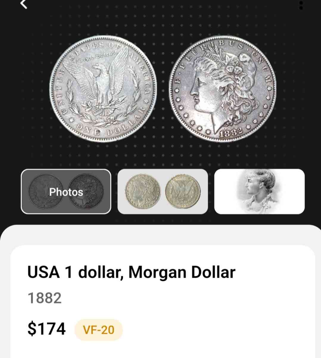 Morgan Silver Dollar Coin - Brooklyn, New York - FleaMarketBay