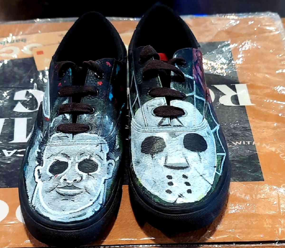 Custom Hand Painted Levi Mens Size 12 Shoes - Ross, Ohio