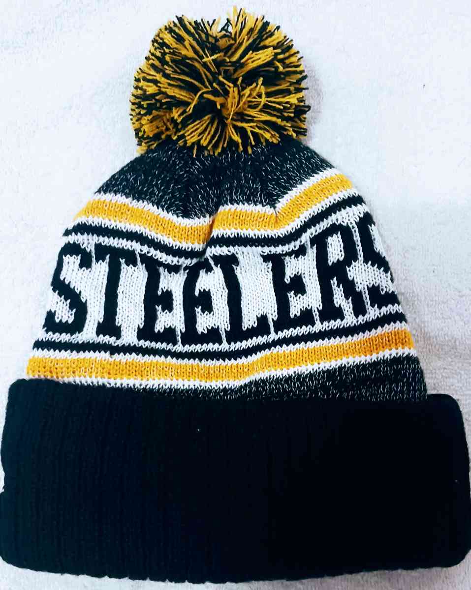 Beanie Pom Pom Pittsburgh Steelers Winter Hat - Manheim, Pennsylvania - FleaMarketBay