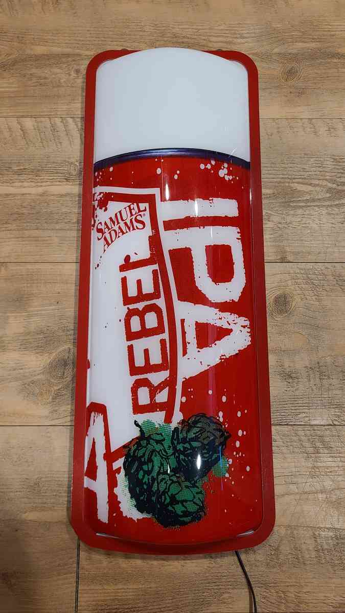 Samuel Adams Rebel IPA Light Up Beer Bar Sign - Philadelphia, Pennsylvania - FleaMarketBay