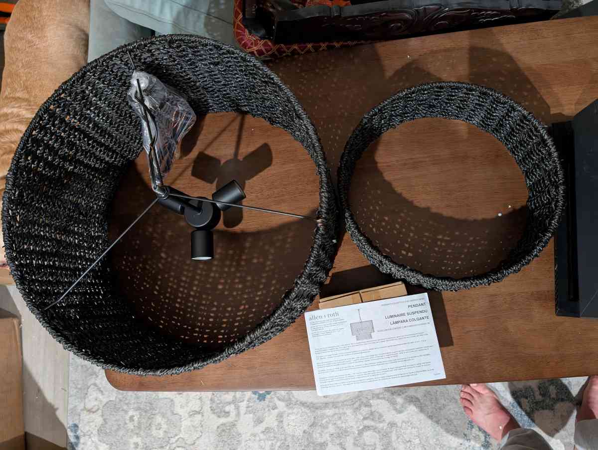 Unused Allen and Roth 3 light hanging pendant lamp - Richfield, Ohio - FleaMarketBay