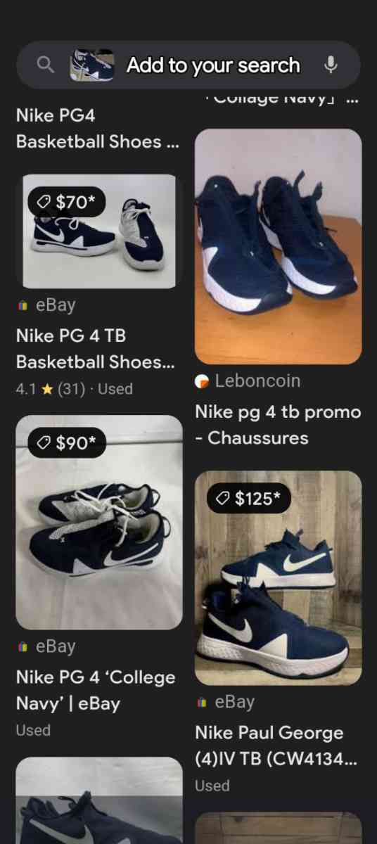 us 7 5 Nike p4 college navy basketball shoes - Cleveland, Alabama - FleaMarketBay