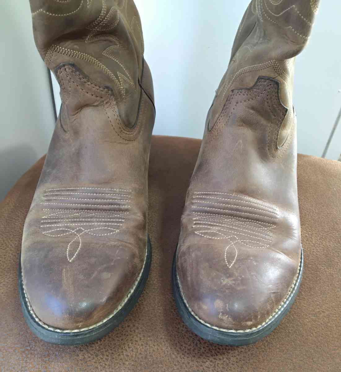 ARIAT WOMENS WESTERN BOOTS SIZE 65 COWGIRL BROWN LEATHER - Pauline, South Carolina - FleaMarketBay