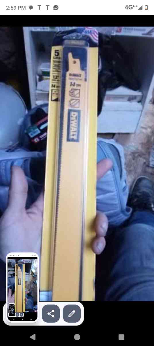 3 DeWalt saw saw blades 1 pairs of mechanic gloves MUST GO - Winston Salem, North Carolina - FleaMarketBay