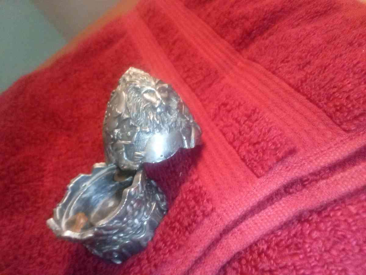 antique silver egg with horoscope signs - Fresno, California - FleaMarketBay