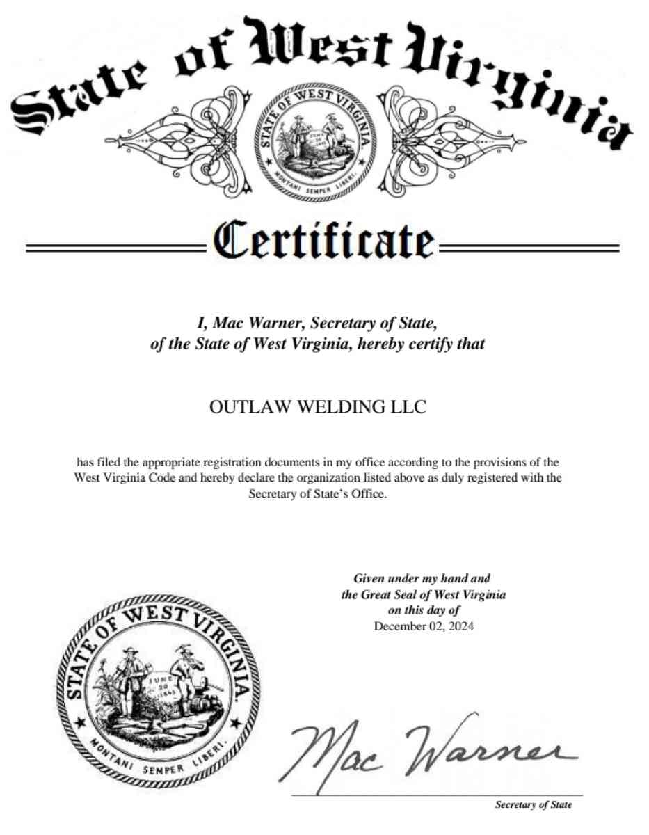 selling welds Outlaw welding LLC - Morgantown, West Virginia - FleaMarketBay
